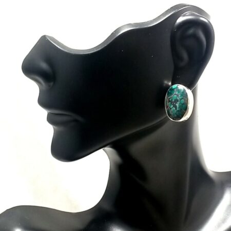 Gold Canyon Turquoise Silver Earrings 5.2 Grams