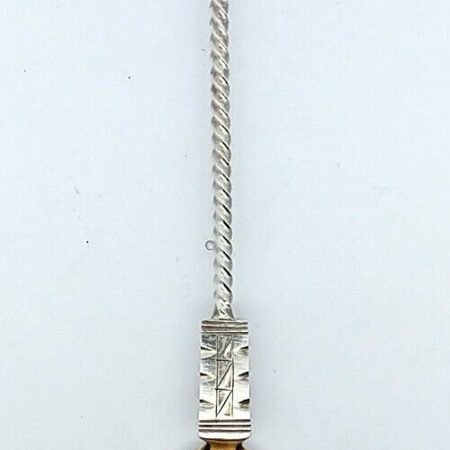Antique Marius Hammer MH 830s Silver Twist Handle Souvenir Spoon. Norway, 5"