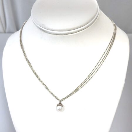 16” Triple Strand Freshwater Pearl Cable Chain Necklace 6g