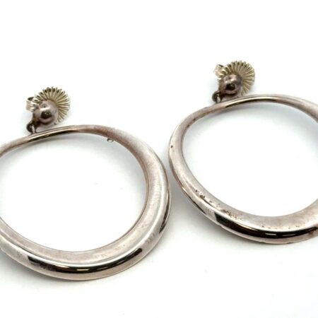 Robert Lee Morris .925 Sterling Silver Hoop Dangle Earrings, 11.4g