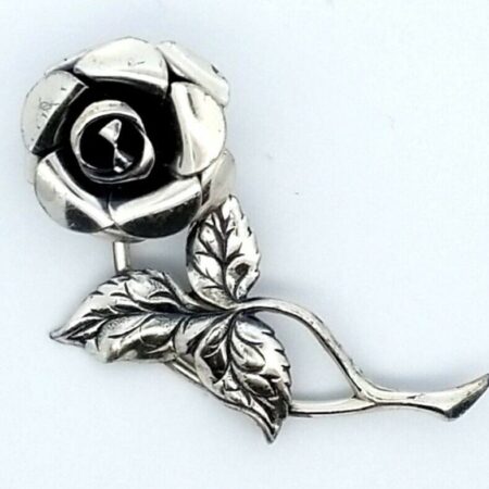Vintage Beau Rose Sterling Silver Brooch/Pin 4.7 Grams