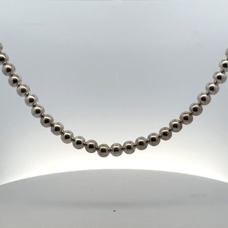 .925 Sterling Silver 7.7mm Ball 18 Necklace - 33.8g