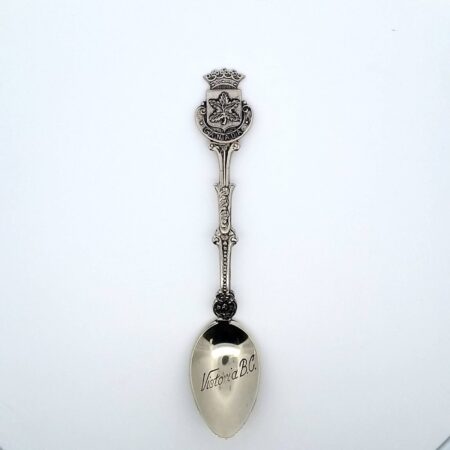 Victoria BC Canada Maple Leaf Crown Sterling Souvenir 4.25" Spoon 11.8 Grams