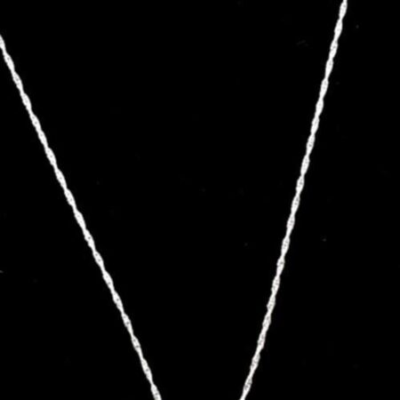 925 Sterling Silver Round Blue And White Topaz 18" Necklace 2.5 Grams