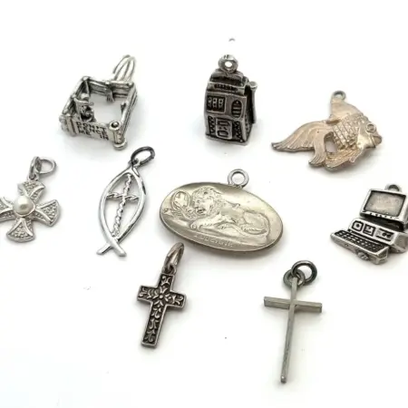 Lot of 9 Assorted Charms - 925 Sterling Silver - Total Weight: 19.5g
