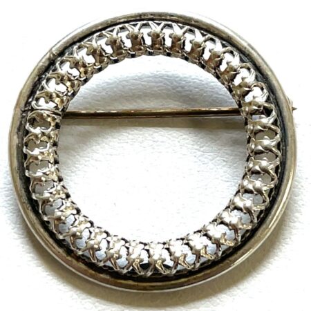 Vintage Danecraft Sterling Silver Circular Pin 3.5 Grams