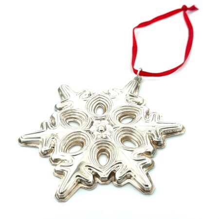 1991 Gorham 925 Sterling Silver Snowflake Christmas Ornament 24.6g