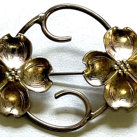 Vintage Stuart NYE Handmade Spring Dogwood Blossoms Brooch/Pin 4.8 Grams
