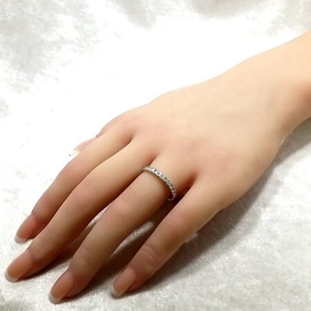 Gabriel & Co. 14K White Gold 0.25ct Diamond Stackable Ring Size-7