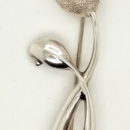 Vintage Sterling Silver 925 Tulip Flower Brooch/Pin 7.1 Grams
