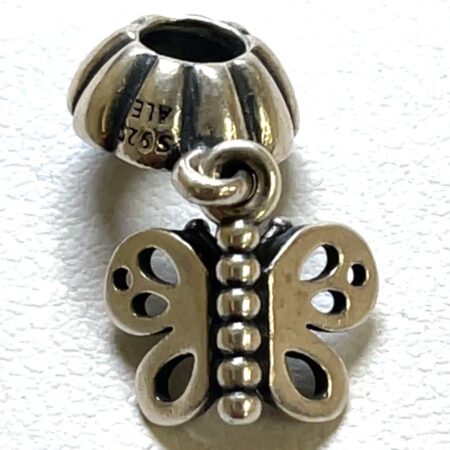 Pandora Sterling Silver Friends Forever Dangle Butterfly Charm 2.8 Grams