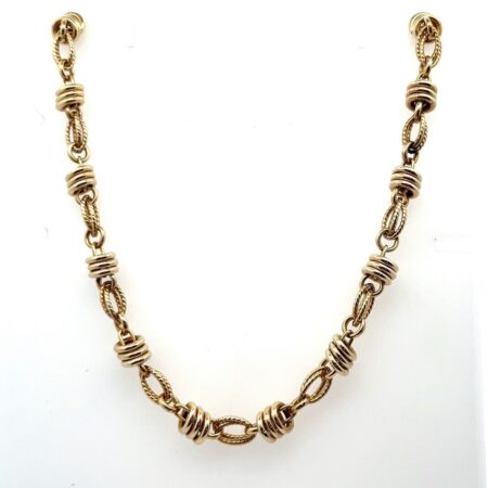 20” Italian Gold-Color 925 Sterling Silver Chain Link Necklace 22.7g