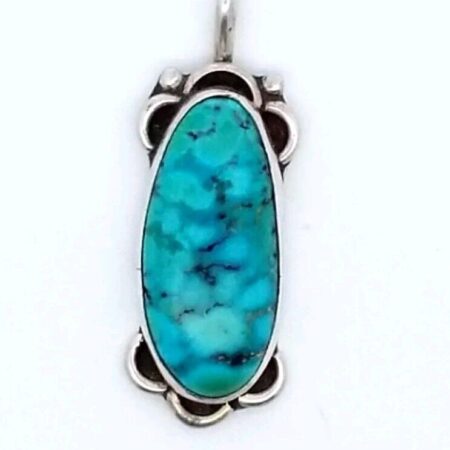 Sterling Silver Turquoise Pendant 2.7 Grams