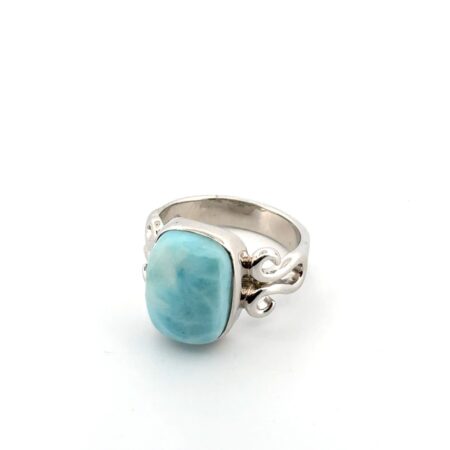 Size: 10 China 925 Sterling Silver Larimar Ring 9.1g