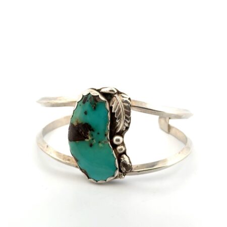 6.5” Navajo Native American 925 Sterling Silver Turquoise Cuff Bracelet 30.2g