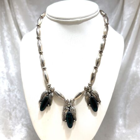 Tuffy Sam, .925 Sterling Silver & Abalone Leaf Necklace - 27.2 Grams