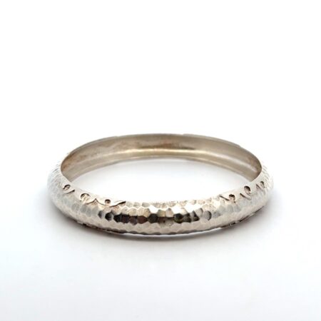 8” Hammered 925 Sterling Silver Bangle Bracelet 26.5g