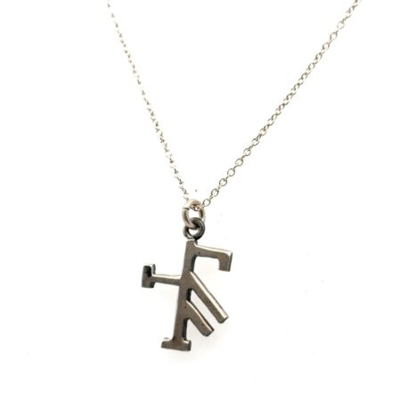 16” 925 Sterling Silver Necklace & Rune Pendant 3.0g