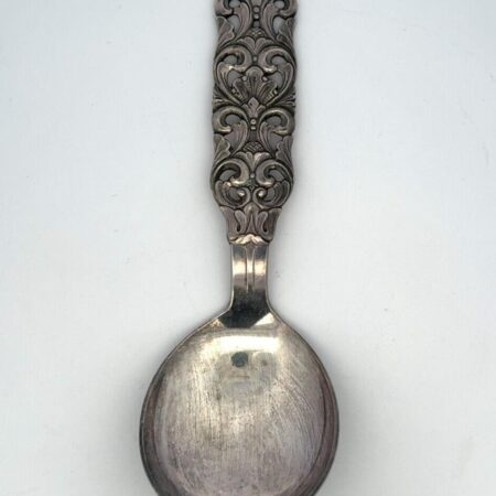 .830 Silver, 4 1/2 T.H. Marthinsen Norwegian Reticulated Handle Spoon - 19.6g