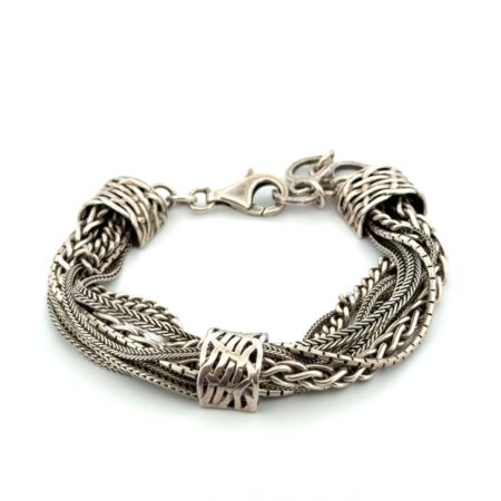 6.5” - 8” Silpada Talk of the Town #B1702 925 Sterling Silver Bracelet 42.2g
