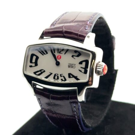 34mm Michele Retro Coquette MOP Women’s Swiss Quartz Stainless Steel Wristwatch