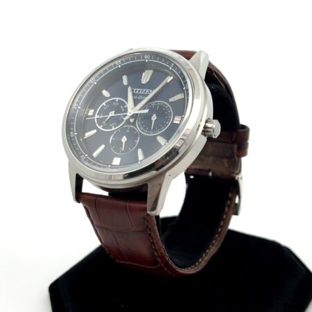 44mm Citizen Eco-Drive Men’s Blue Dial Sapphire Crystal Wristwatch BU2070-12L