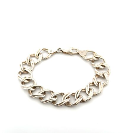 6.5” Italy Double Link 925 Sterling Silver Bracelet 19.6g