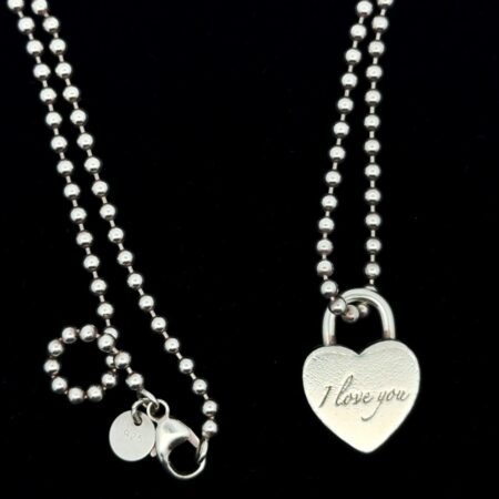 20” Tiffany & Co. 925 Sterling Silver Necklace w/ Tiffany Lock Charm, 17.58g