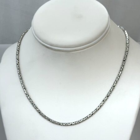 16”-19” Sarda Bali 925 Sterling Silver Byzantine Chain Necklace 24.5g