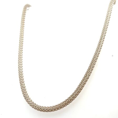 17” Italian 925 Sterling Silver Mesh Rope Chain Necklace 14.6g