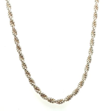 18” x 4.8mm .925 Sterling Silver Twisted Double Box Chain Necklace, 16.1g