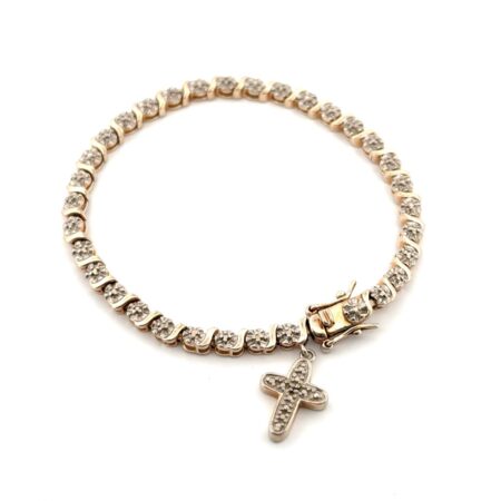 7” Ross Simons Gold Vermeil 925 Sterling Silver Tennis Bracelet 10.6g