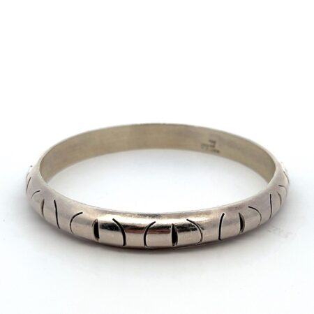 Sterling Silver 8” Bangle Bracelet 9.7mm wide 24.9 Grams