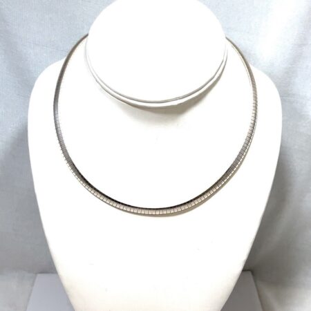 Milor Italian Sterling Silver 16” Omega Necklace 26.7 Grams