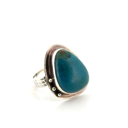 Size: 6 Bezel Set Turquoise 925 Sterling Silver Ring 6.7g