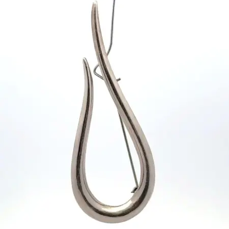 Mark Wasserman Samara, .925 Sterling Silver, Tear Drop Brooch - 6.0 grams