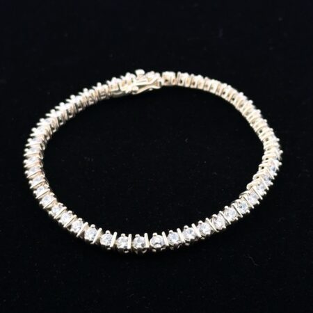 7” Cubic Zirconia 925 Sterling Silver Tennis Bracelet 12.6g