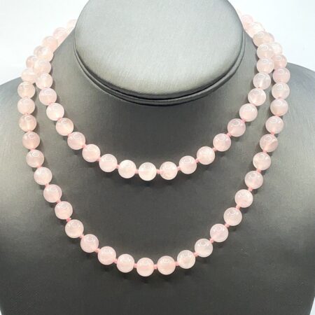 Rose Quartz 30 Inch 8.5 mm Bead Necklace