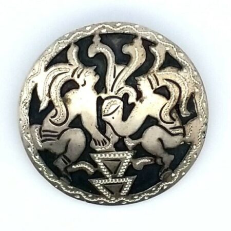 Vintage Guatemala 900 Silver Aztec Mayan Warriors Aztec Gods Pin/Brooch Tribal