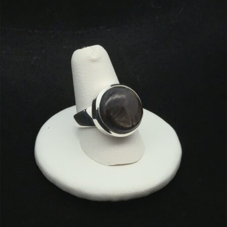 .925 Sterling Silver Round Labradorite Ring, Size - 8.75, 10.8g