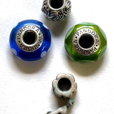 Lot of 4 Pandora ALE 925 Sterling Silver Charms