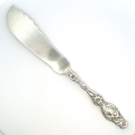 925 Sterling Silver Whiting Co. Lily Discontinued Large Flat Handle Butter Knife