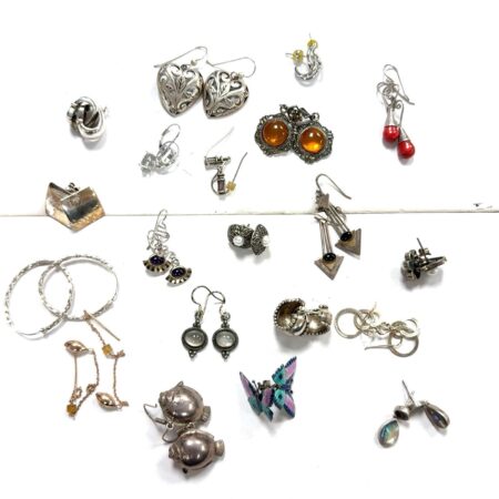 Lot of (20) - Assorted Styles 925 Sterling Silver Complete Earring Pairs 81.1g