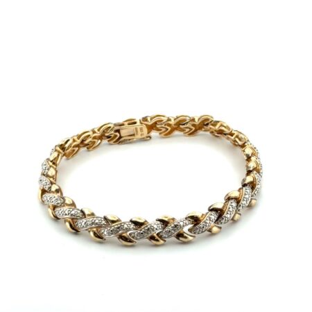 7” x 8mm Ross Simons Gold Vermeil 925 Sterling Silver X Link Bracelet 19.6g