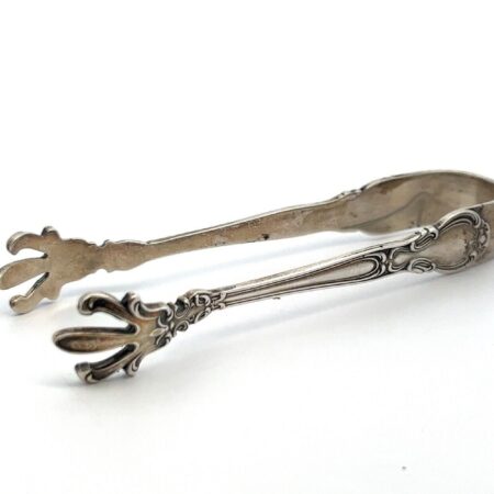 Antique Sterling Silver Gorgam Chantilly Sugar Tongs 29.6g