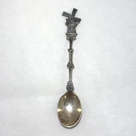 Vintage, Rare Dutch Windmill Silver Souvenir Collectible Spoon, Spins - 11.8G
