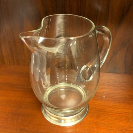 Vintage Wallace U15 925 Sterling Silver Base - Blown Glass Pitcher