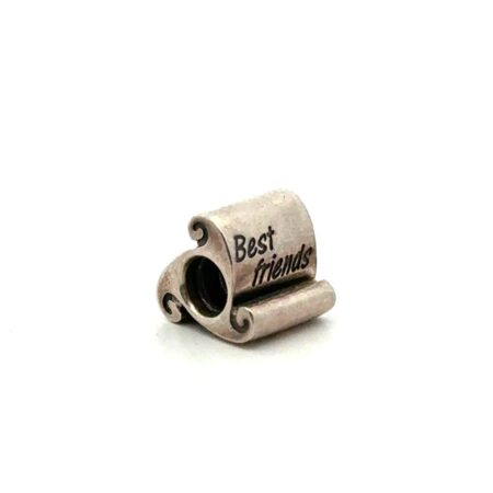 Pandora ALE “Best Friends” Scroll 925 Sterling Silver Charm Retired, 4.3g