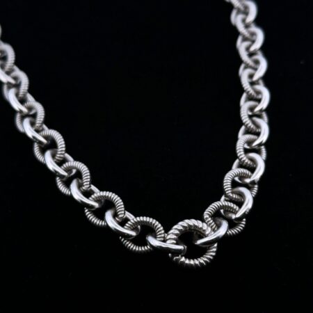 20” Judith Ripka 925 Sterling Silver Heavy Oval Link Chain Necklace 102g