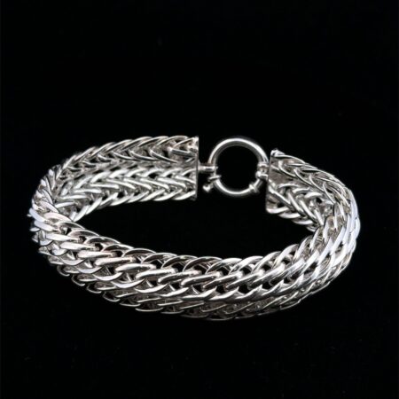 7.5” AK Turkey 925 Sterling Silver Mesh Link Bracelet 27g